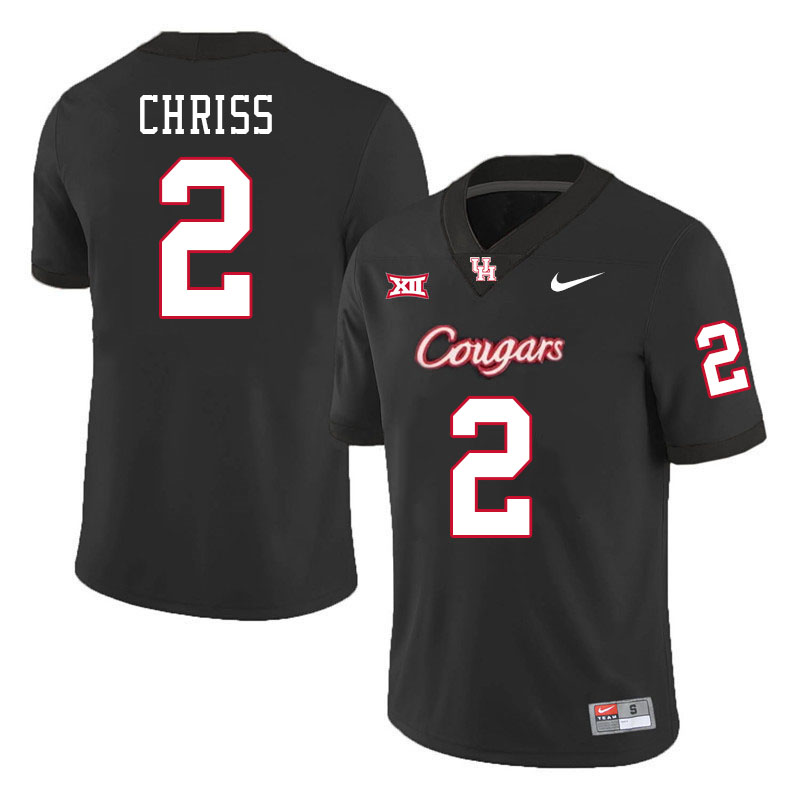 Zeon Chriss Houston Jersey,Houston Cougars #2 Zeon Chriss Jersey Youth College Uniforms-Black